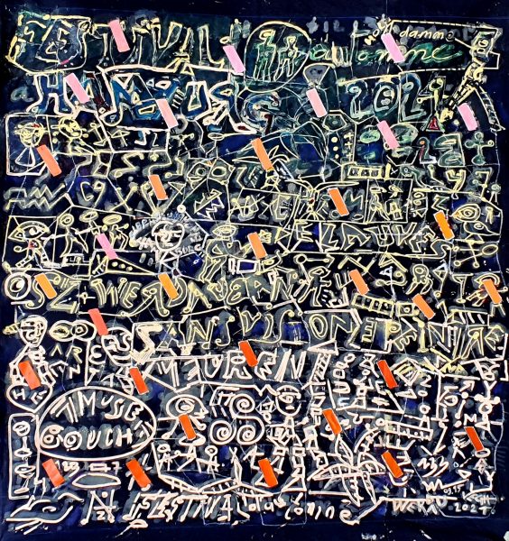 Ősz Werdauban, 2021, akril, vászon, 200x200